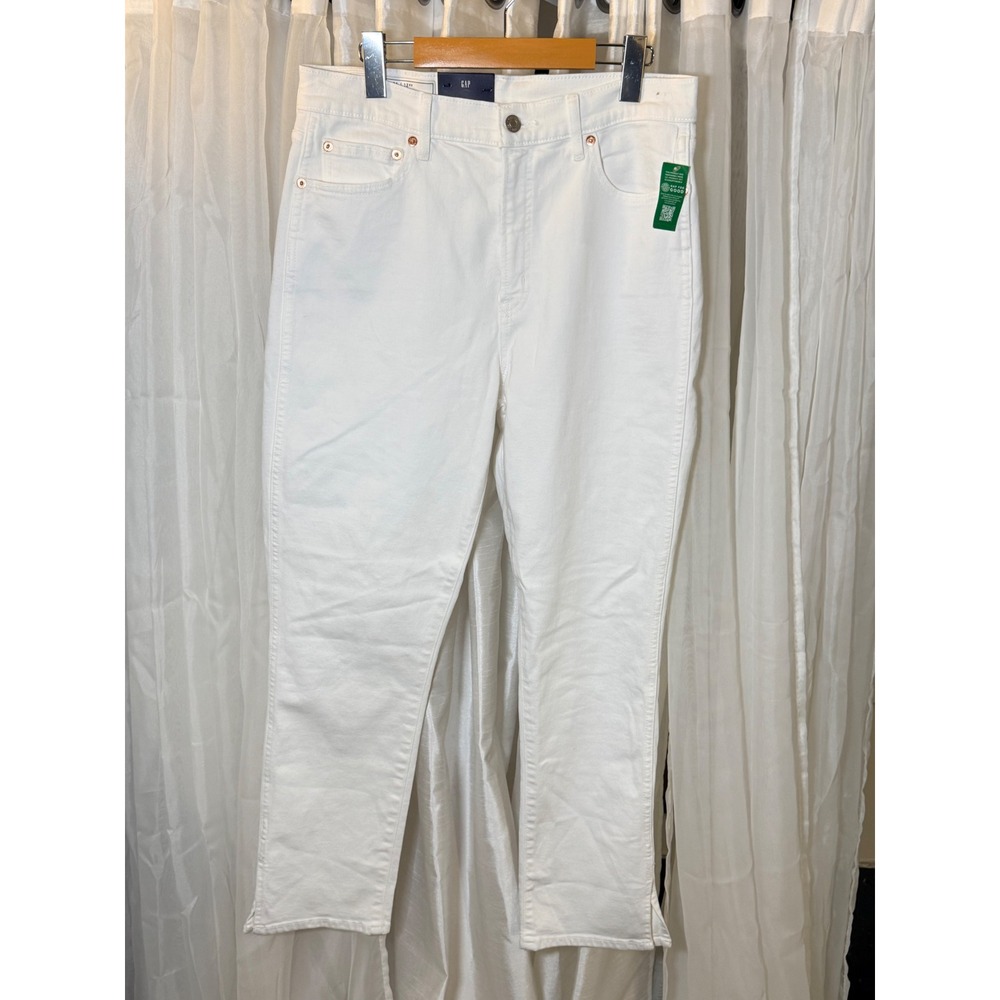 Gap Vintage Slim High Rise Jeans Womens 31/12 White Stretch Denim 570955-00-4